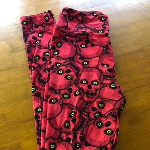 LuLaRoe Halloween skull leggings